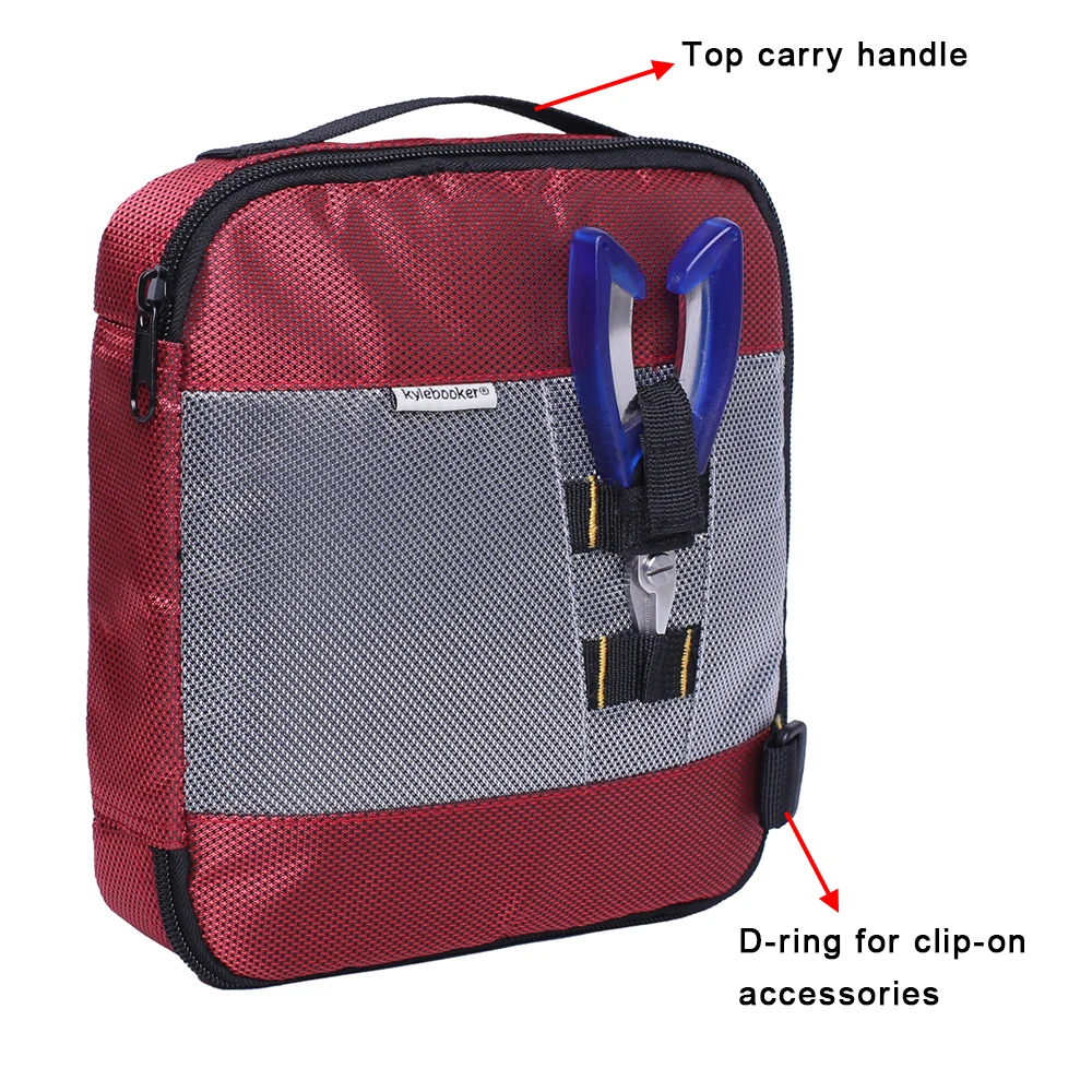 Bolsa para cebo blando de 10 &quot;x8.5&quot; x 2 &quot;, almacenamiento de Señuelos de Pesca, BILLETERA, caja de aparejos para gusanos y Jigs - imagen 5