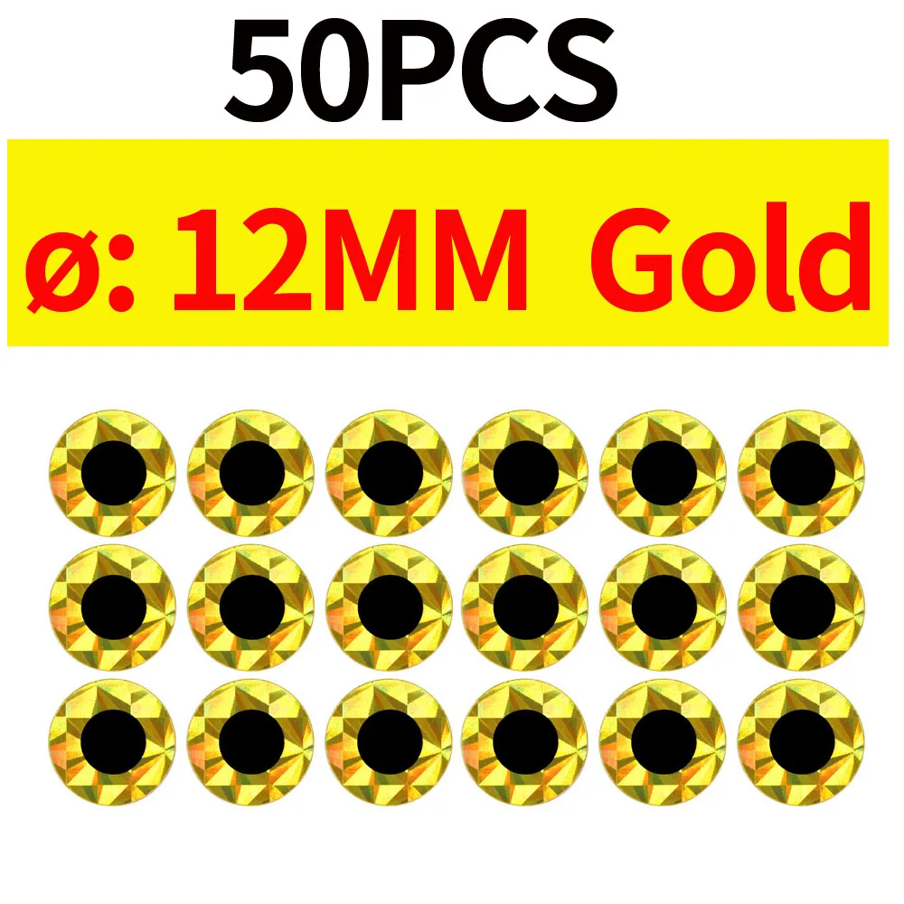50pcs 12MM Gold