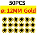 50pcs 12MM Gold