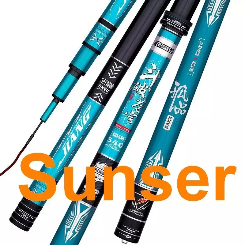 ZZ207-caña de pescar ultraligera SYNTHA HZ Sunser 19 + H, 7,2 m, 1,4mm-28mm, 3,6 m, 3,9 m, 4,5 m, 4,8 m, 5,4 m