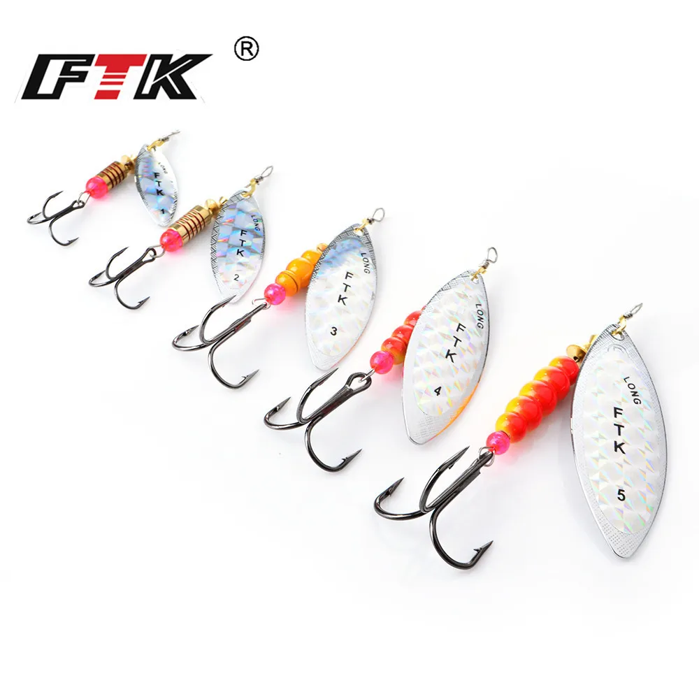 FTK-cebos giratorios de Metal para pesca, señuelo Artificial de 4g/7g/12g, 8g/28g, Wobbler, Isca - imagen 2