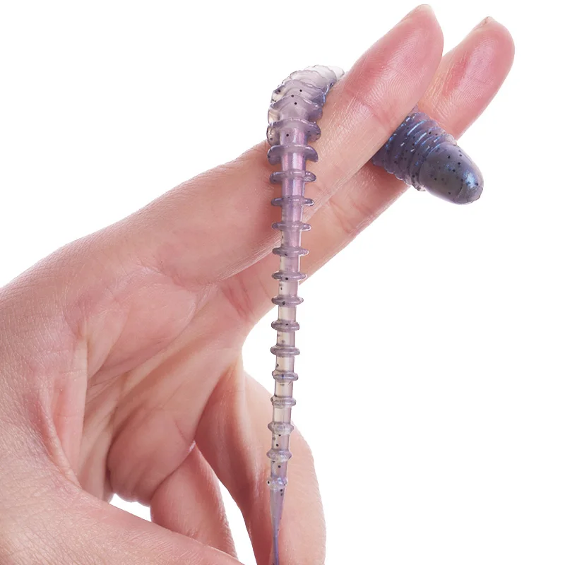 WDAIREN Pesca Jig Wobblers gusano señuelos blandos 5cm 7cm 9cm doble Color Artificial cebo de silicona lubina Isca Swimbaits aparejos de Pesca - imagen 5