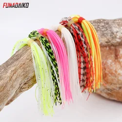 Funadaiko-faldas de silicona para pesca, accesorios de buzzbits, material de goma para atar moscas, 13cm de longitud, 5 mechones por lote, novedad