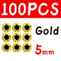 100pcs 5mm Gold