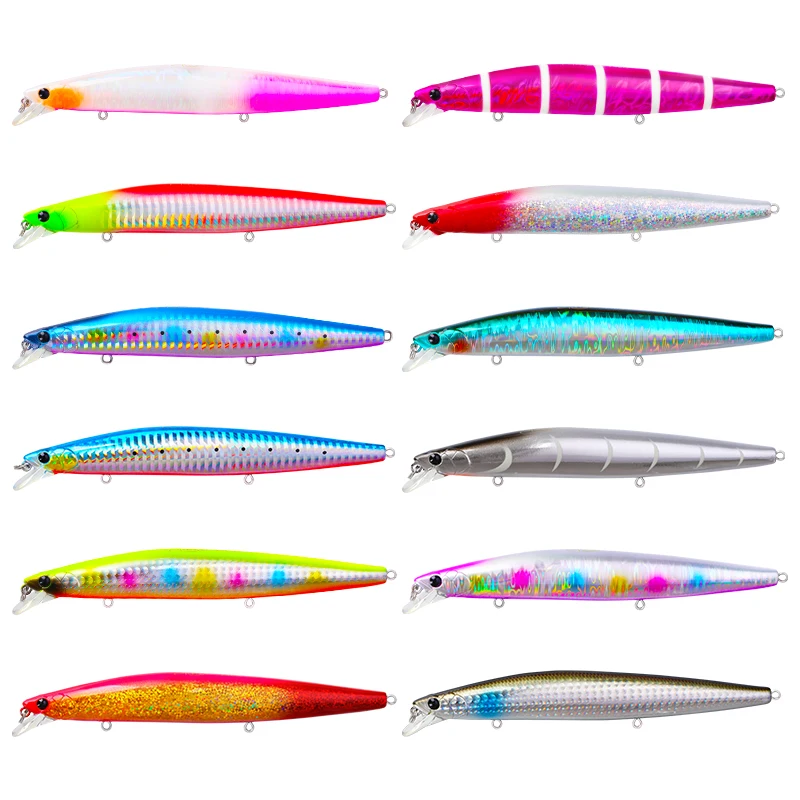 TSURINOYA-señuelo de pesca superior, pececillo hundido DW92 140mm 26g, agua salada, lubina negra, Lucio, cebos duros de fundición larga, peso de tungsteno - imagen 4