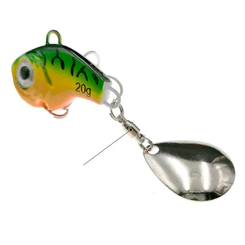 FLYSAND-señuelo de pesca de Metal Mini VIB con cuchara, anzuelos de 20G, aparejos de pesca, Pin Crankbait, vibración, Spinner, señuelo de hundimiento - imagen 4