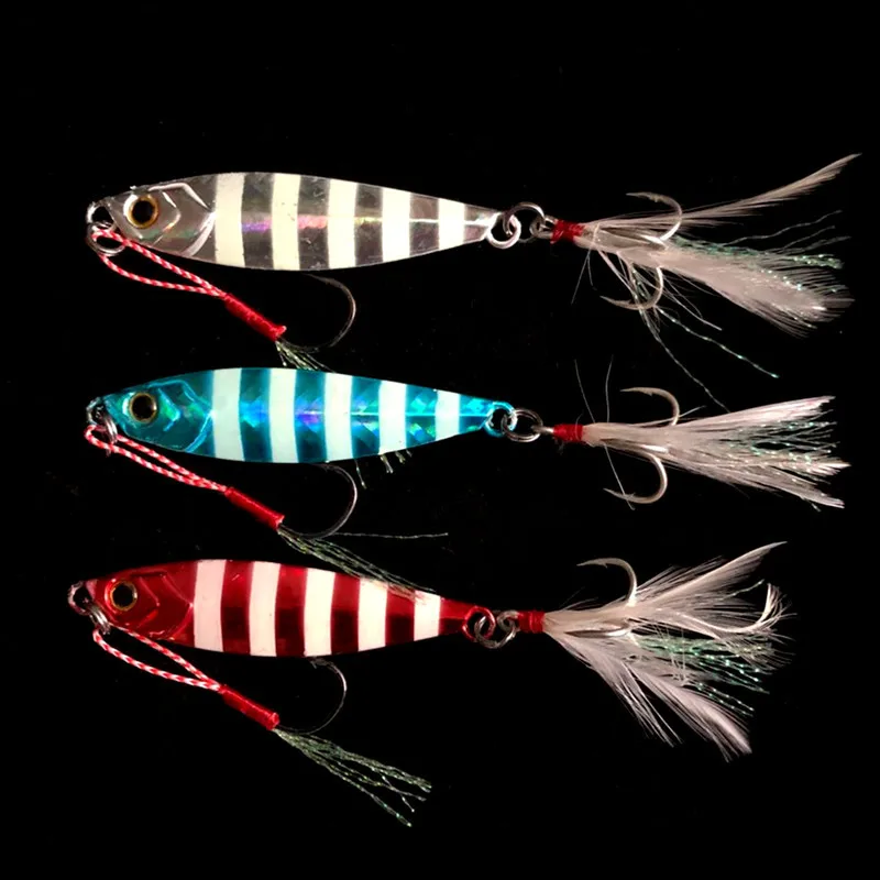 Señuelo de pesca de Metal largo luminoso, cuchara de Jigging de fundición lenta, 15G, 20G, 30G, 40G, 60G, cebo de Metal Artificial para orilla, aparejos de mar, 1 unidad - imagen 3