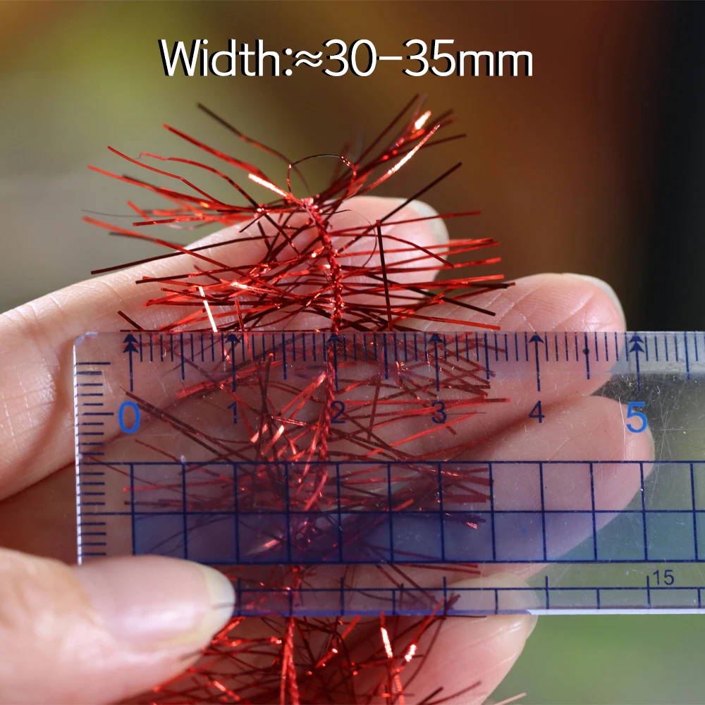 Bimoo, 8 paquetes de 3,5 cm de ancho, pelo largo, chenilla de hielo, cristal Flash, Material de atado de moscas para serpentina de agua salada, señuelo Jig de marabú - imagen 4