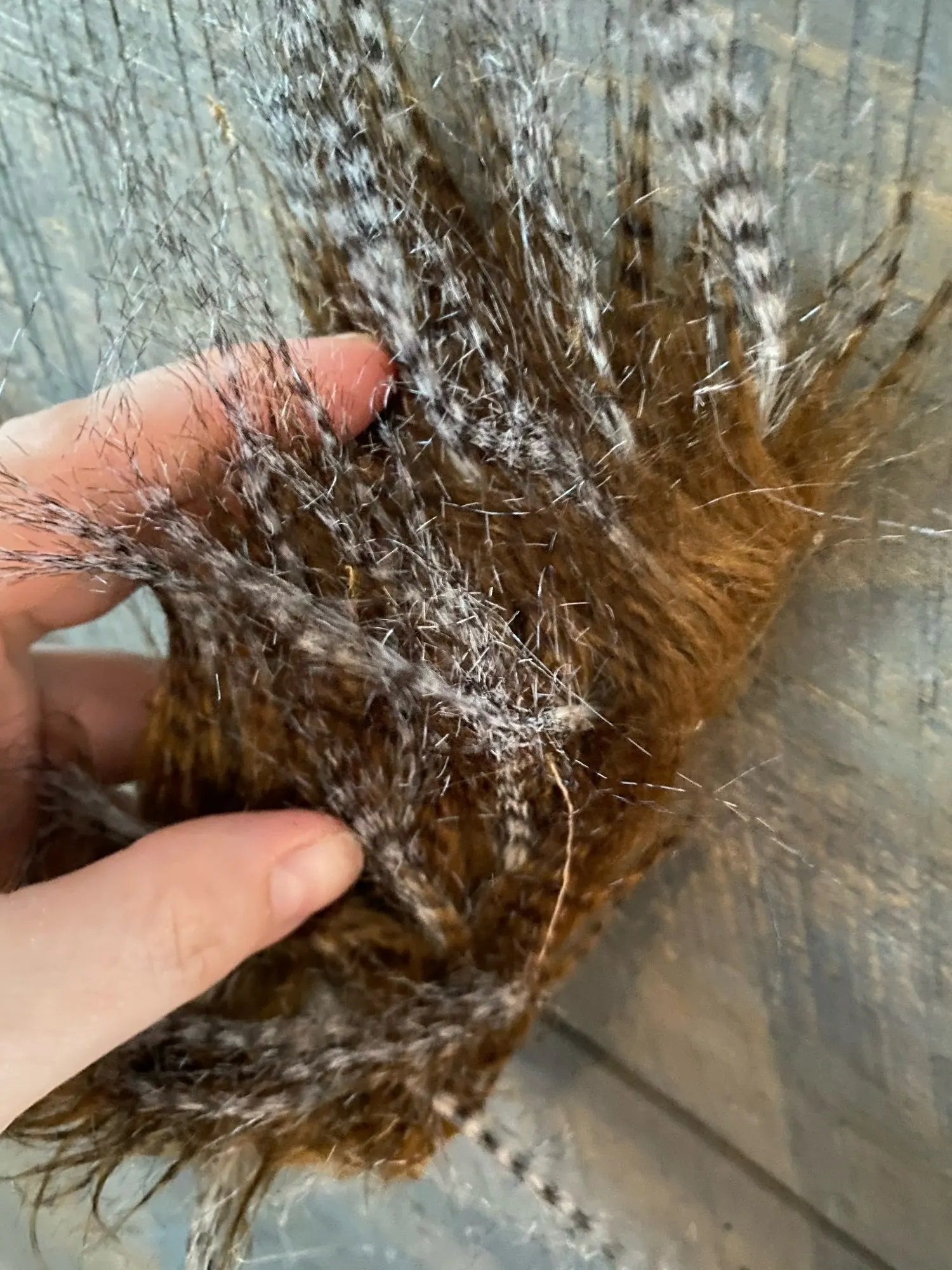 Wifreo 1 bolsa 5X12CM atado de moscas Furabou Grizzly Color artesanía fibra de piel para Streamer Material de ala trasera tamaño mediano - imagen 4