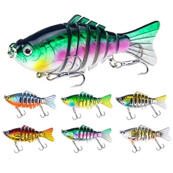 Señuelo de pesca cebo Wobbler realista 7 segmentos Swimbait Crankbait cebo duro lento 100mm 15,6g Lsca señuelos artificiales aparejos de pesca