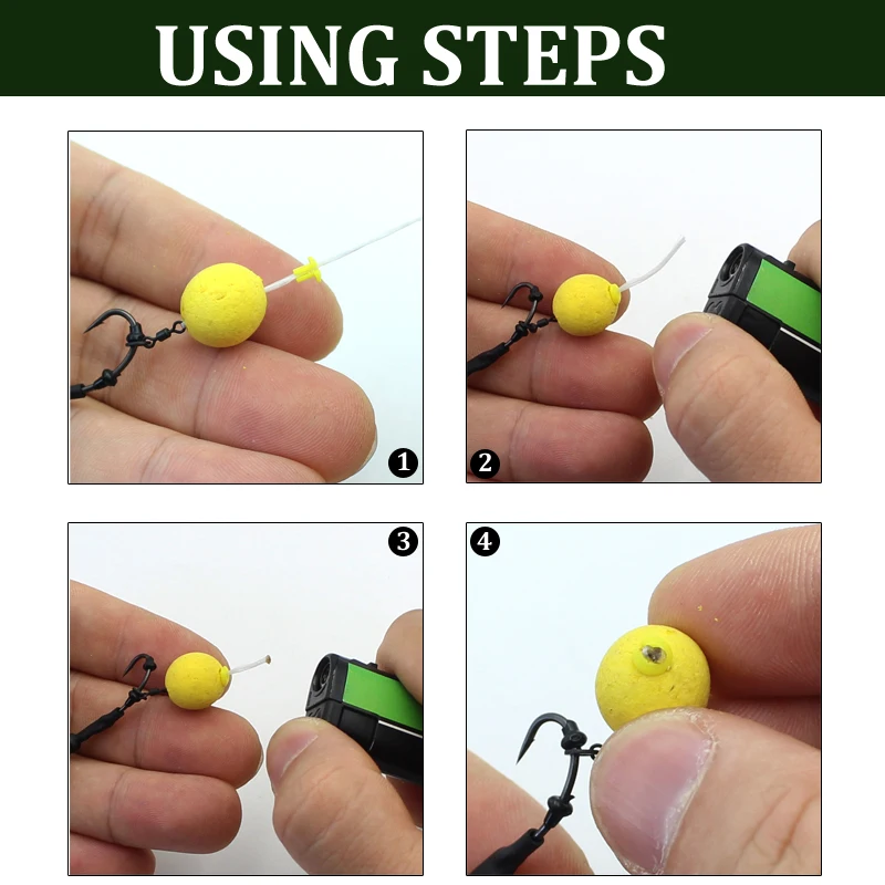 Accesorios de pesca de carpa, aparejos de Terminal de parada, carnada Floss Cap, pelo Chod Rig, Meredith Rig, 5 uds. - imagen 4