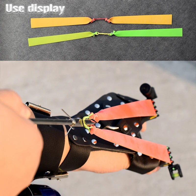 Bandas de goma planas para tirachinas de caza, accesorios de pesca al aire libre de cuero, goma Natural, 3/6/10 unidades - imagen 4