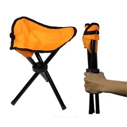 Silla de pesca al aire libre en 3 colores, taburete trípode portátil, silla plegable para acampar, caminar, Picnic, jardín, silla de playa plegable de tres pies