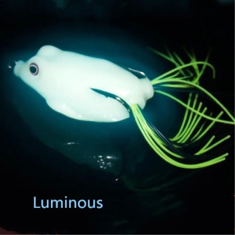 Señuelos de Pesca de rana, anzuelos luminosos, aparejos de lubina, 1 piezas, 5,5 CM, 12G