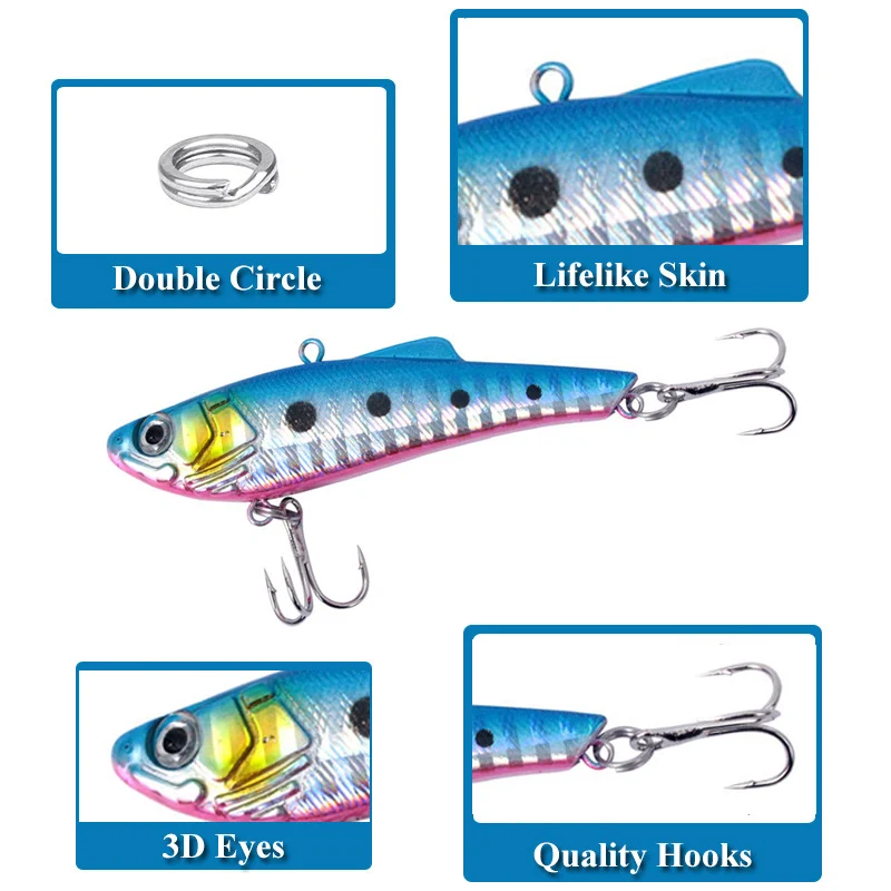 Señuelo de Pesca de plomo Isca VIB, cebo duro Wobbler de 85mm y 6,3G, Crankbait Artificial, lápiz para Pesca de lubina y buceo, 1 unidad
