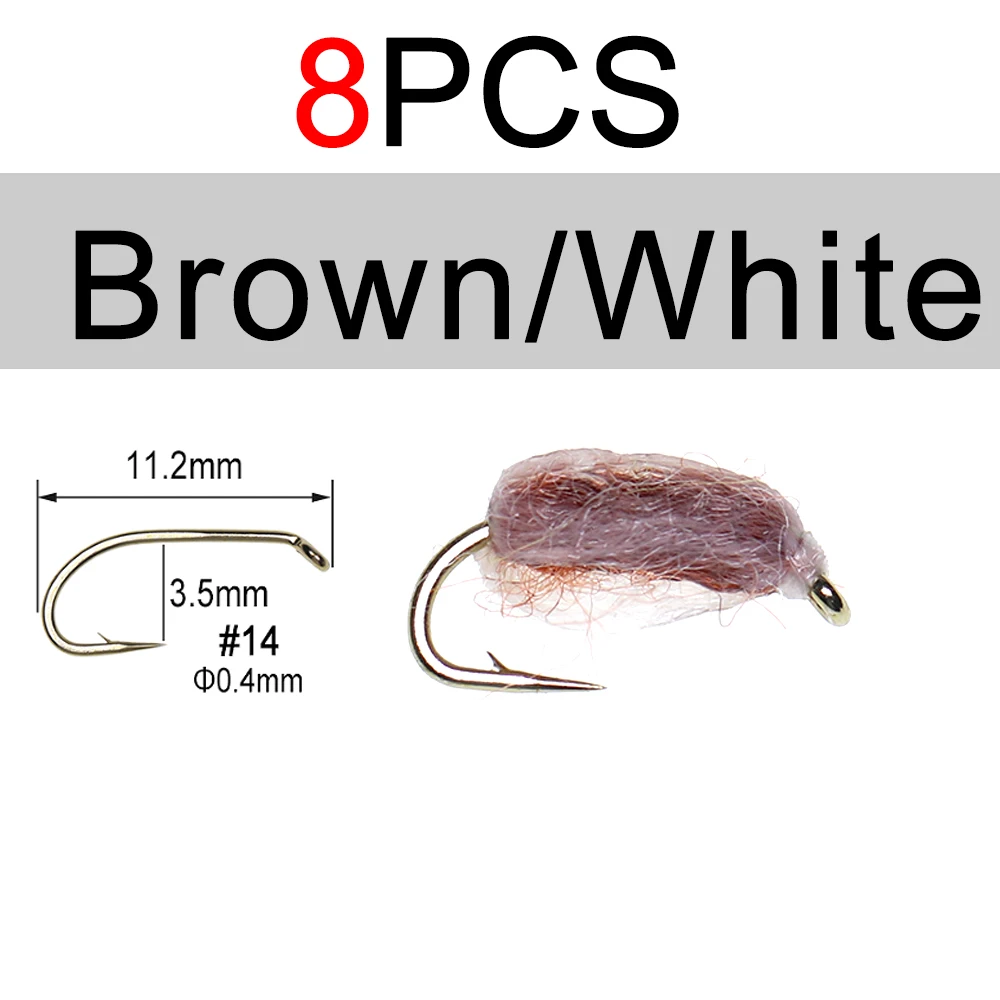 8pc brownIwhite