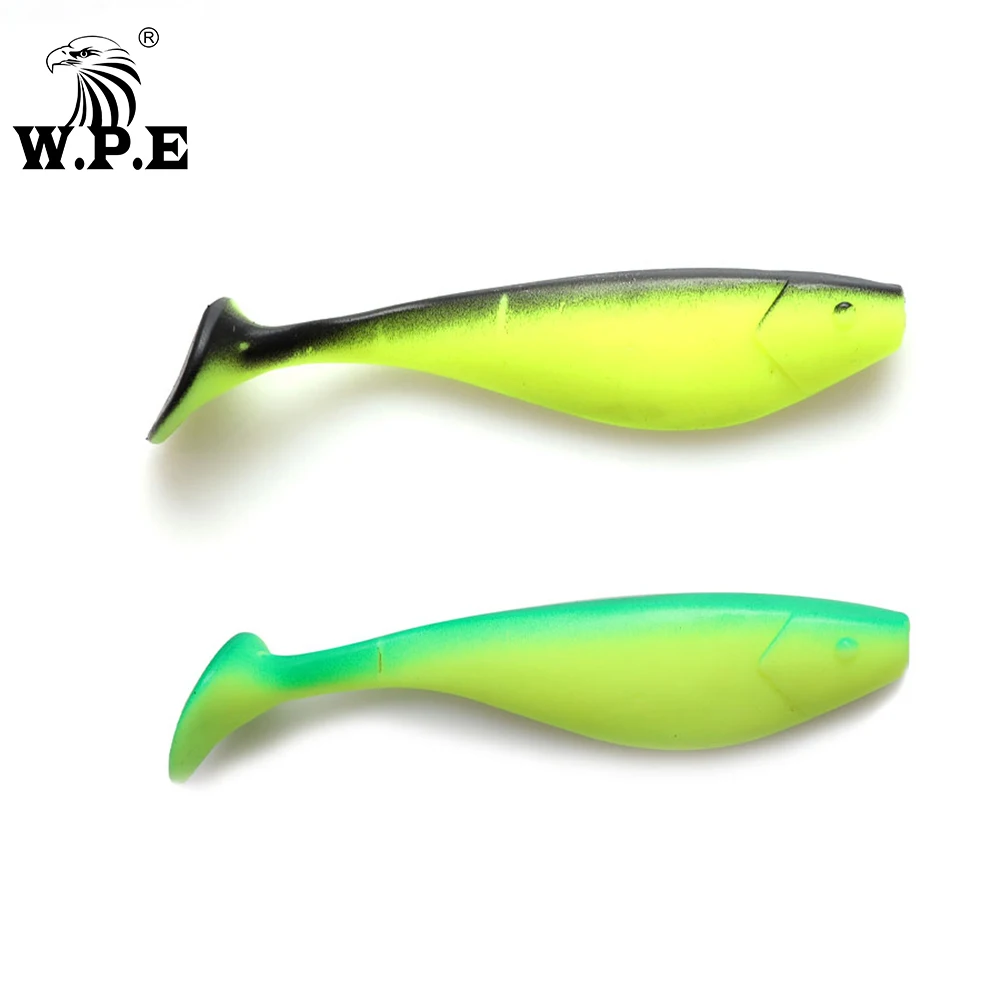 W.P.E-señuelo de pesca suave, 5 unids/paquete, 12cm, 18,4g, gusano en T, Swimbaits Jig Head, cebo de pesca con mosca, cebo de silicona, Wobblers de pesca de carpa - imagen 5