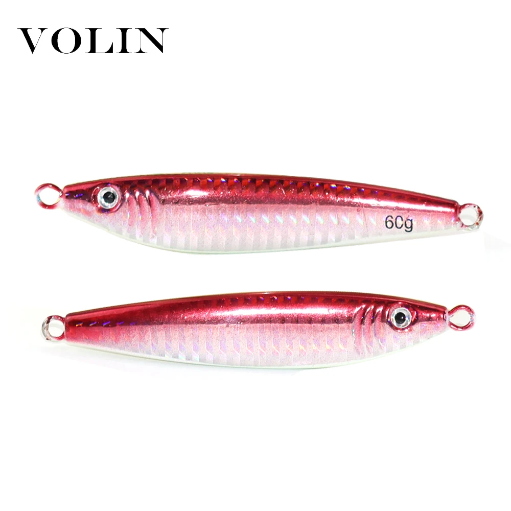 VOLIN-señuelo de pesca de plantilla de Metal, cebo duro para pesca de lubina, aparejos de trucha, Jigging, señuelo de agua salada, 14g-150g - imagen 2