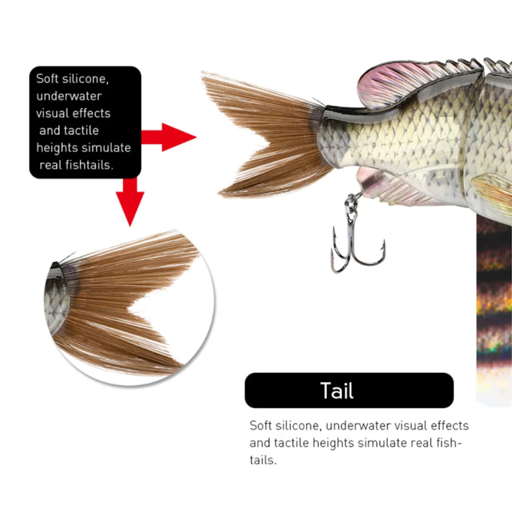 Un señuelo de pesca con cola y gancho