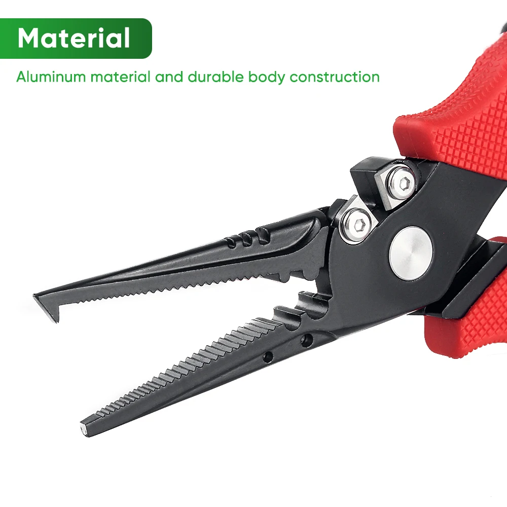 DNDYUJU-Juego de alicates de pesca de aleación de aluminio, aparejos de pesca, gancho de recuperación, cortador de línea, anillo dividido, accesorios de pesca - imagen 5