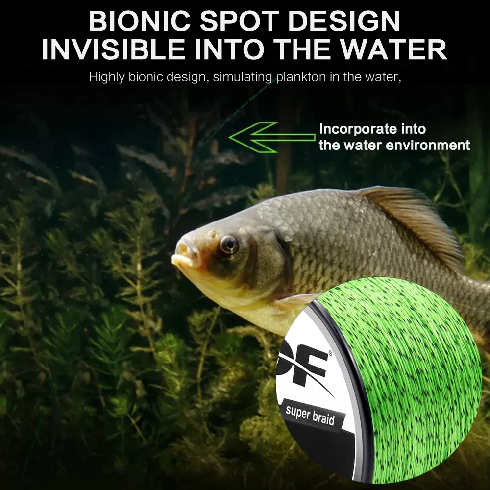 JOF-línea de pesca de 8 hebras japonesas superfuertes, multifilamento trenzado de PE de 1,0 M, 22-88lb, 8,0-300mm, 0,18 #-0,50 #, nuevo - imagen 4