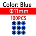 100pcs 11mm Blue