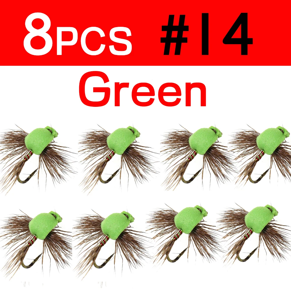 8pcs size 14 green