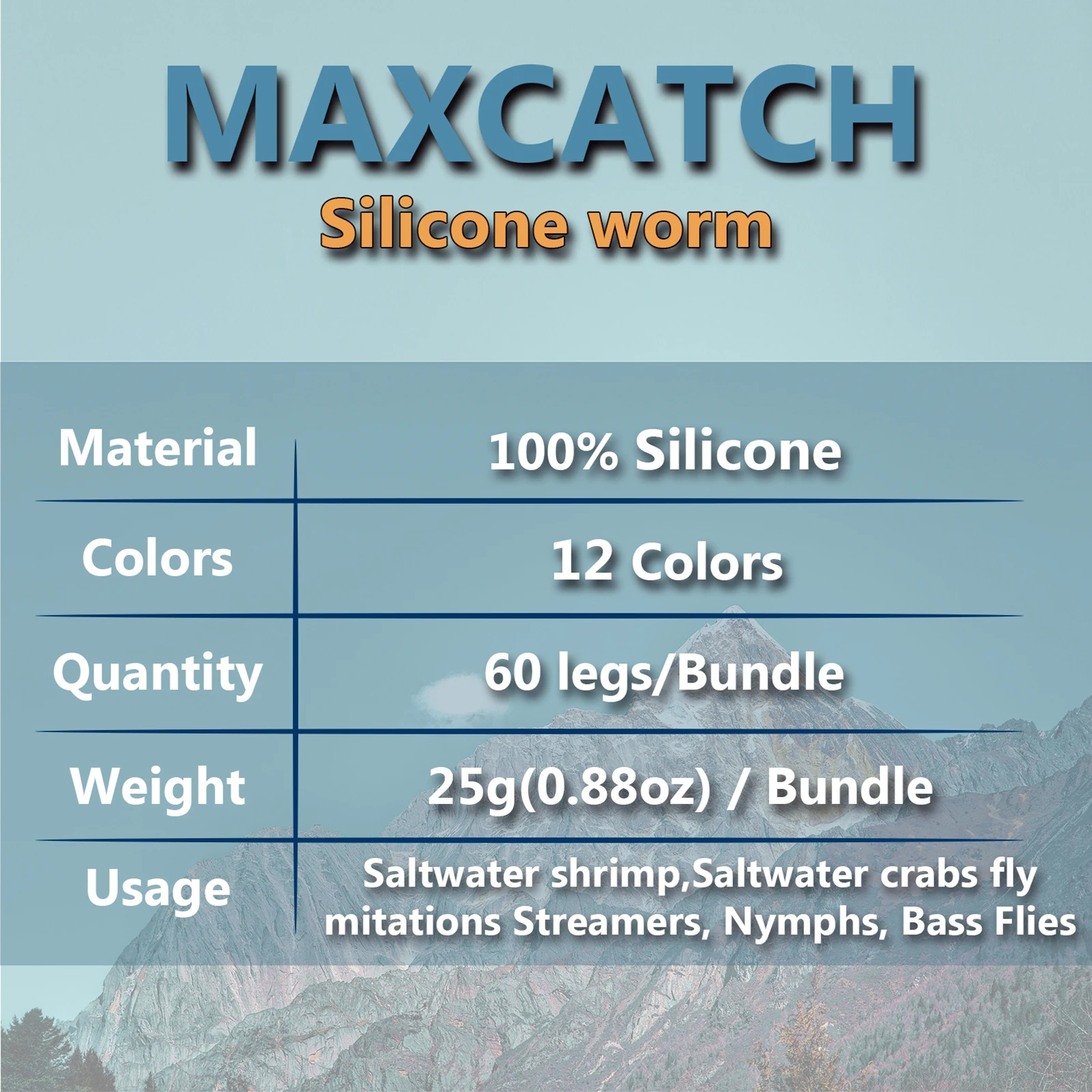 Maximumcatch Señuelos de Pesca de 60 hebras, cuerpo de gusano suave, materiales de goma para atar moscas, cebos de silicona - imagen 4