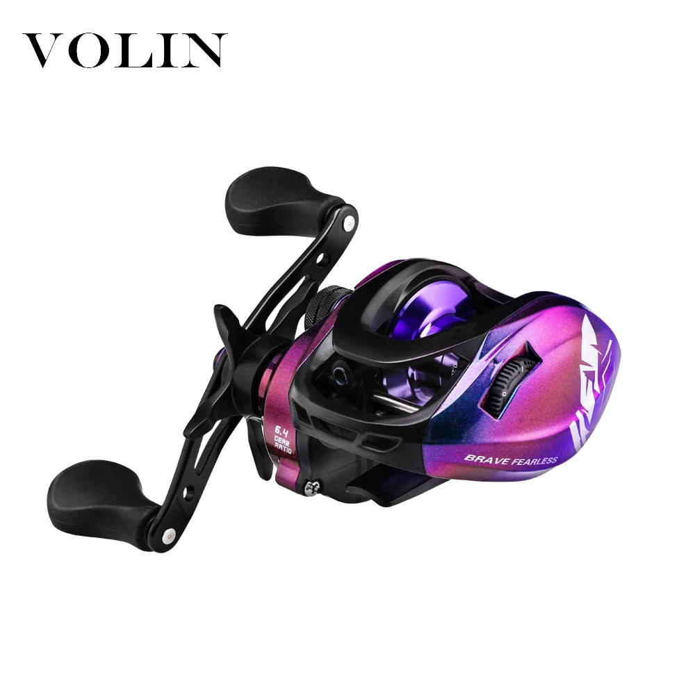 Volin-carrete de pesca Baitcasting, nuevo modelo, arrastre máximo 9KG, sistema de freno magnético de 10 velocidades, 186g, Japón, NMB 11 BB, 6,4: 1, uso Universal