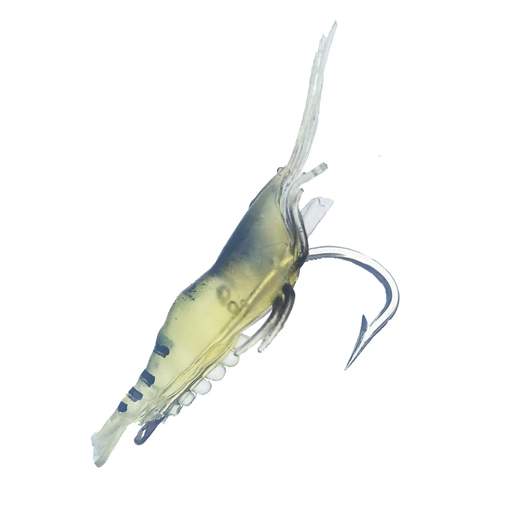 10 unids/lote de cebos blandos de silicona para Camarón, 40mm, 1,5g, señuelo de Pesca Artificial, cebo de Camarón con ganchos, Crankbait, aparejos de Pesca de mar - imagen 3