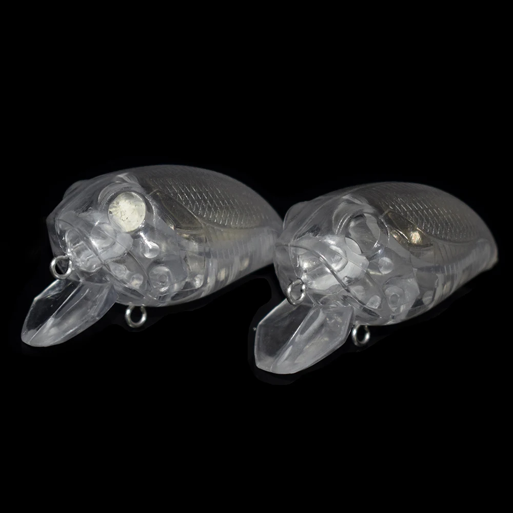 CCLTBA-Señuelos de Pesca sin pintar Crankbait en blanco, cuerpo duro, Wobbler, aparejos de pesca para bricolaje, 10 unidades por lote - imagen 5