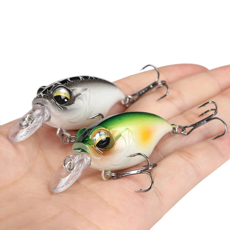 Señuelo de Pesca duro de diseño japonés, 38mm, 8g, 39mm, 4,8g, Mini cebo de manivela para lucio, perca, lubina flotante, Crankbait, 2021 - imagen 2
