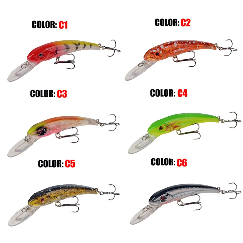 Señuelos de Pesca Minnow, cebo duro de 9cm, 6g, wobbler, Lucio, cebos artificiales de plástico para aparejos de pesca Crankbait, 1 ud. - imagen 5