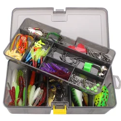 Multi Fishing Lures Set Wobblers Mixed Colors Soft Lure Kit Artificial Hard Bait Minnow Metal Jig Spoon Crankbait Fishing Tackle