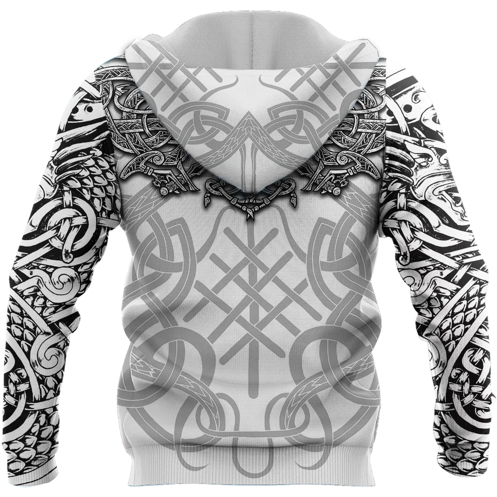 Armadura dragón tatuaje arte 3D impreso Unisex Deluxe Sudadera con capucha hombres sudadera ropa de calle jersey con cremallera chaqueta Casual chándal KJ0282 - imagen 5