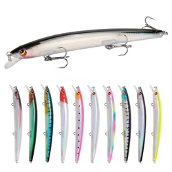 Señuelo de Pesca con ojos 3D flotante, pececillo artificial, Wobblers, 13,8 cm, 15,4G, aparejos de Pesca de plástico duro, 1 unids/lote