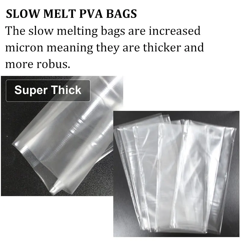 Bolsa de pesca PVA Soluble en agua para cebo de carpa, bolsa de cebo grueso, alimentador de pesca, aparejos, 40 Uds. - imagen 4