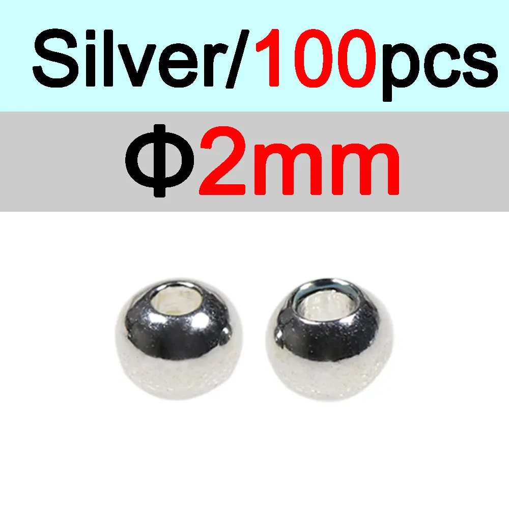 2mm Silver 100pc