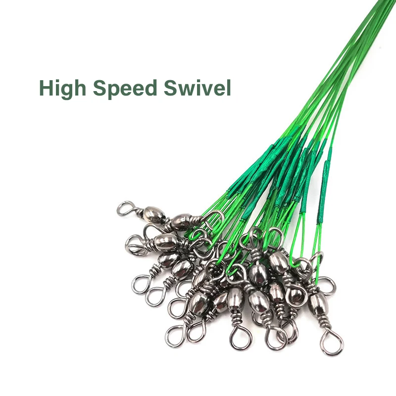 Mosodo-sedal de pesca de acero, 60 piezas, 30lb, líder de alambre de acero antimordida con señuelo de pesca giratorio, accesorio de 12-45cm, correa de núcleo de plomo de alambre - imagen 3