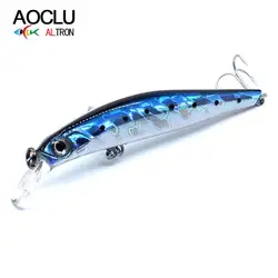 AOCLU-Sinking Minnow Hard Bait Wobbler Shad Crankbait, señuelo de pesca de todas las clases, aparejos de agua salada fresca de lubina, 80mm, 7,5g
