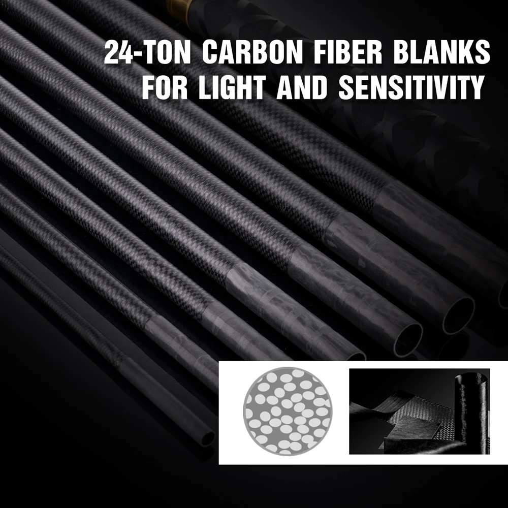 Goture SEEKER-caña de pescar telescópica de fibra de carbono 24T, alimentador manual de carpa, 3,6 m, 4,5 m, 5,4 m, 6,3 m, 7,2 m - imagen 5