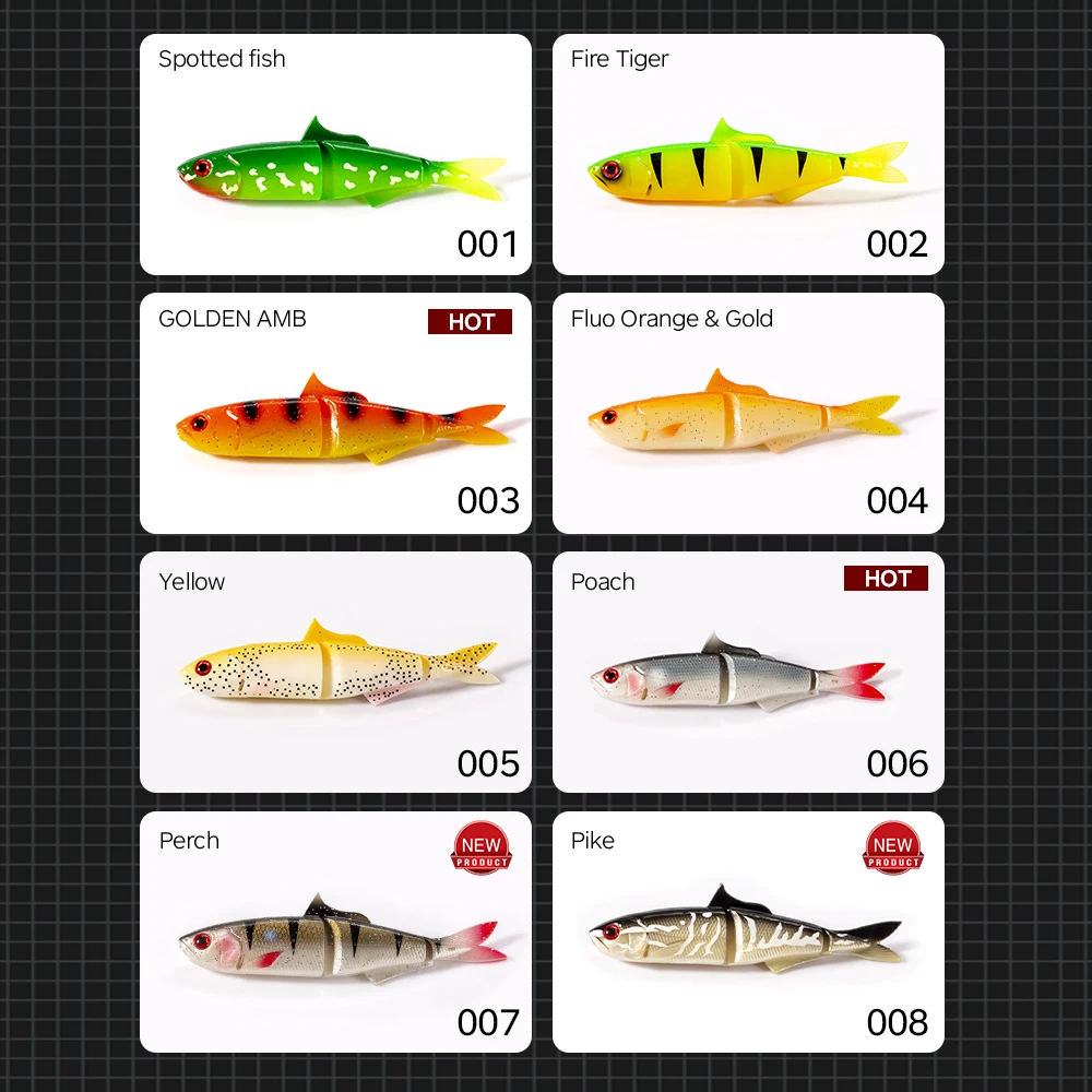 Hunthouse Cannibal 4 play señuelo de pesca suave 120mm/16g cebo wobblers silicona swimbait para Lucio trucha pesca LW235 - imagen 3