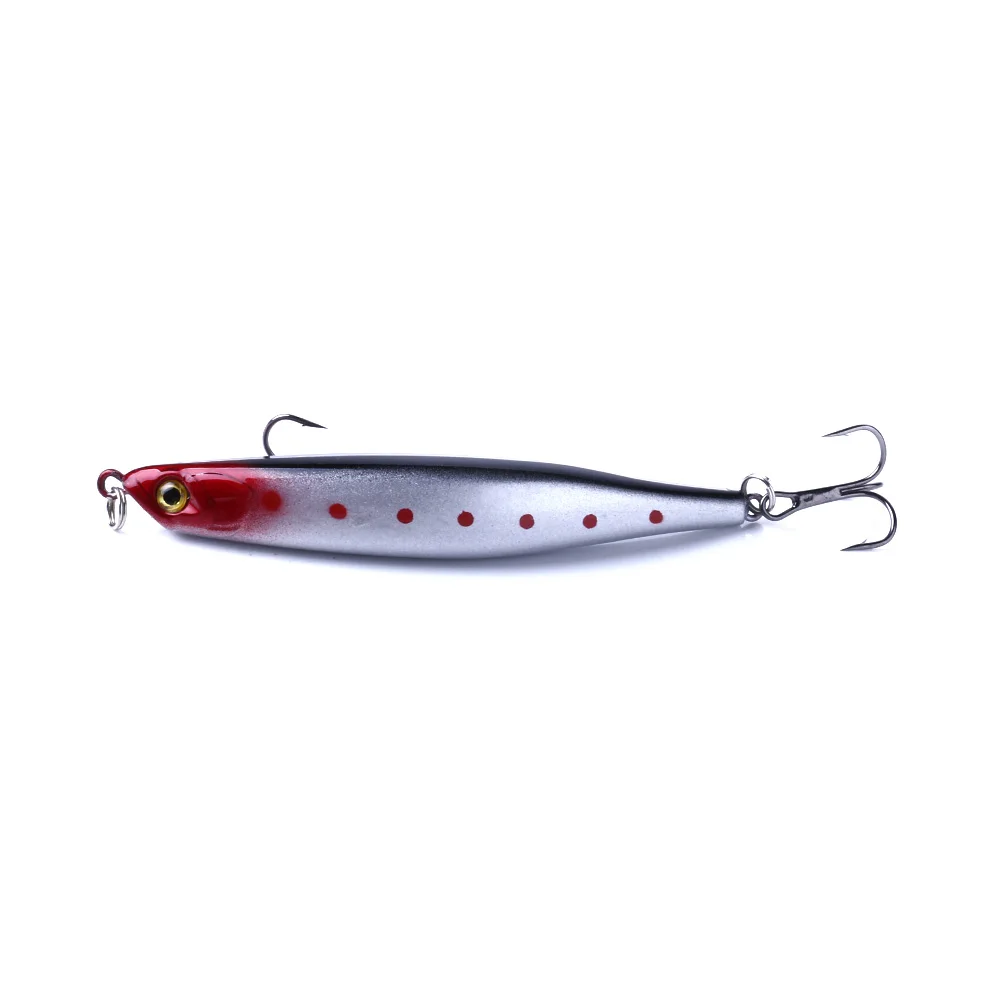 10 Piezas de Señuelos de Pesca Jerkbait Minnow Pencil de 9 cm y 8.2 g, Señuelo Duro # 6 Anzuelos para Lubina, Lucio, Trucha, Perca, Agua Dulce y Salada, Equipo de Pesca - imagen 2
