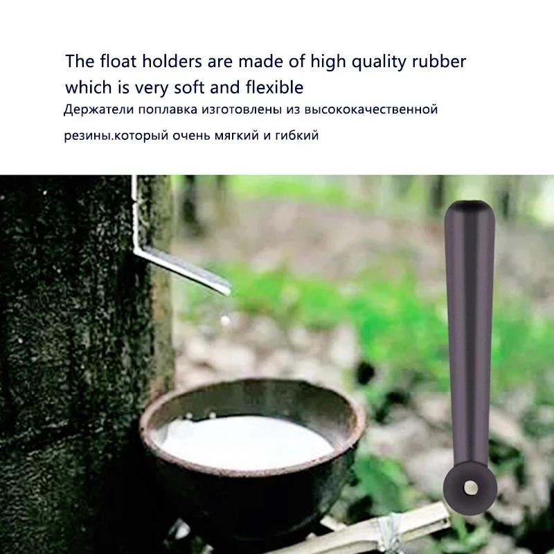 Soporte de flotador de pesca de alta calidad, 3 tamaños, L, M, S, de goma, tapón, accesorios de aparejos de pesca, 6 unids/lote - imagen 3