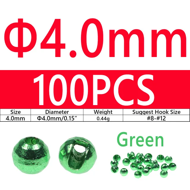 100PCS 4.0mm Green