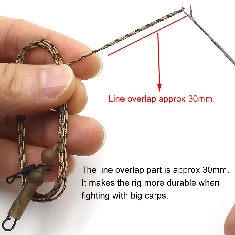 Aparejos de pelo de pesca de carpa, aparejos de conexión listos, gancho de pesca Chod Loop, alimentador giratorio, accesorios de pesca - imagen 4