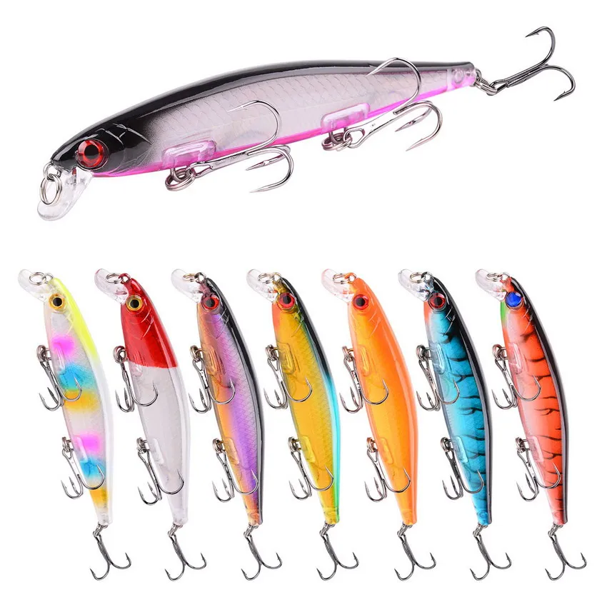 Señuelo de pesca de pececillos, cebo Artificial duro con láser, ojos 3D, 11cm, 12,9g, 0,2 m-1m - imagen 2