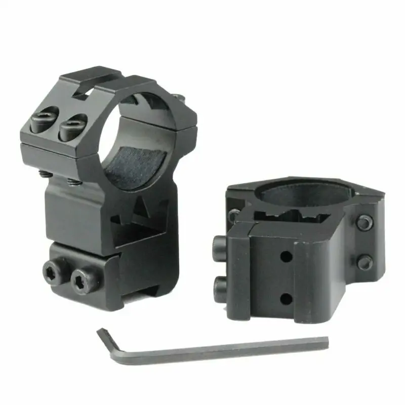 2 anillos para mira de perfil alto de 25,4mm, 1 ", compatibles con riel de cola de milano de 11mm para Rifle - imagen 2
