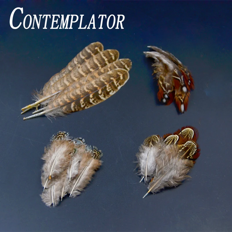 4 estilos opcionales Ringneck pluma de faisán materiales para atar moscas 20 piezas ala de faisán pluma sillín tippet punto blanco pluma del cuerpo