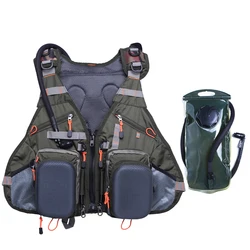 Mochila de chaleco de pesca ajustable para hombres y mujeres, paquete de pesca de lubina con mosca, bolsa de trucha para actividades al aire libre